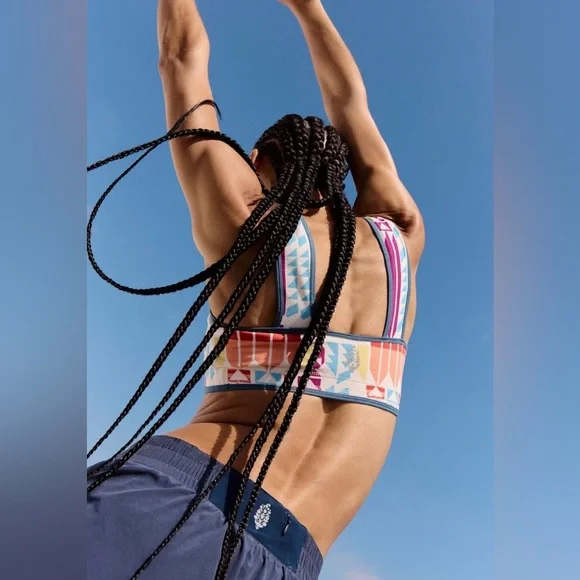 💙♥️💛Free PeopleColorful Geometric Sports Bra